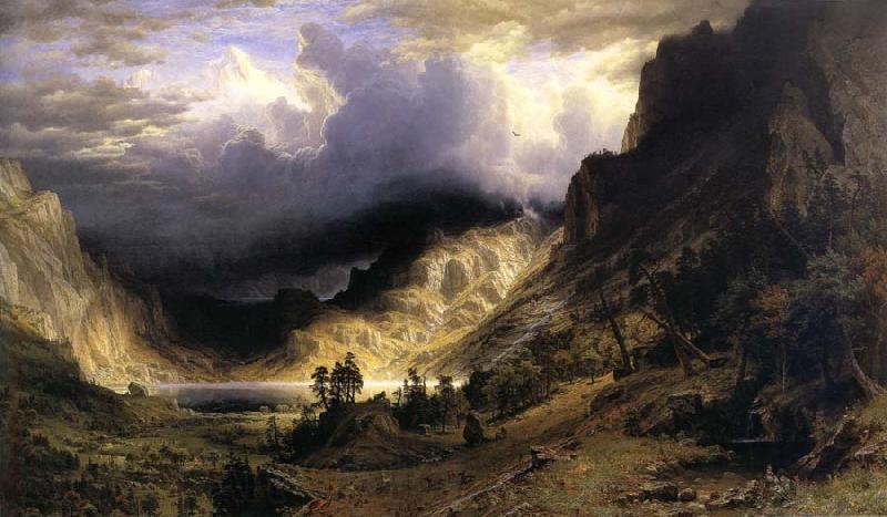 Albert Bierstadt A Storm in t he Rocky Mountains,Mt,Rosalie France oil painting art